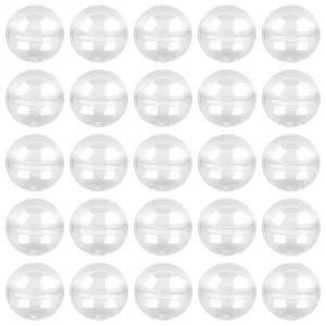 AUEAR 파티 경품용 반투명 소형 원형 캡슐 50팩 2인치 자판기 빈 플라스틱 껌볼 용기