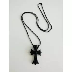 미국 크롬 하츠 도쿄 20주년 검은 십자가 고무 목걸이 298185738889