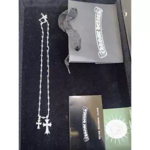 미국 크롬 하츠 목걸이 빈티지 펜던트 베이비 블루 랩 다이아몬드 389842293665