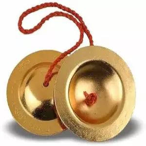 푸자-키르탄-예배용 럭키 만제라 - 카르탈 악기-핸드 심벌즈 페어 인도