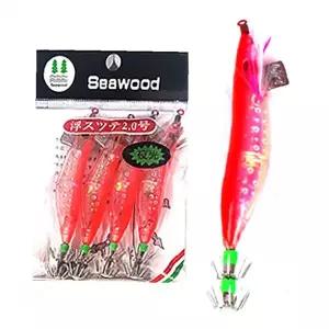 투명 크리스탈 에기 루어 한치 쭈꾸미 갑오징어 문어 선상 낚시 바늘 채비 세트