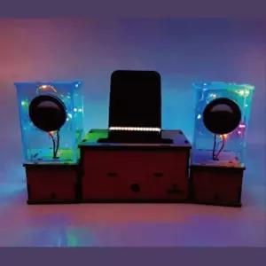 소리에 반응하는 LED 크리스탈 원목 스피커 만들기 과학실무원 두뇌개발 집중력 학원