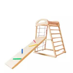 실내놀이터 등반 미끄럼틀 유치원 펜션 프레임 원목 장난감놀이 놀이기구 가정용