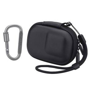 dji 오스모 액션 5 프로용 플라이마일 카라비너 하드 가방, 휴대용 /6/4/3, 및 여행용 /2, 보관 insta360 보호 소형 스트랩 손목 에이스용 액세서리(블랙) gopro용 케이스