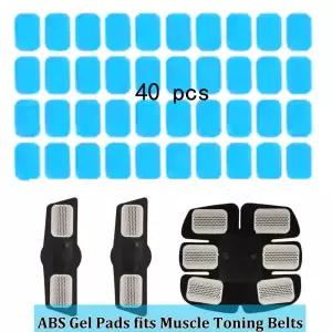 ABS 트레이너를위한 20pcs/40pcs EMS 하이드로 겔 패드 복부 젤 스티커 피트니스 목 마사지 엉덩이 운동기