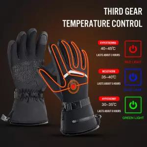 겨울 스키용 전기 난방 장갑 오토바이용 배터리 박스가 있는 따뜻하고 방수 기능이