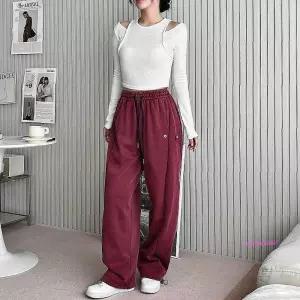 남성용 오버와이드 팬츠 바지 스냅 클로징klm299