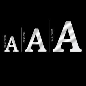 10CM 영어 글자 벽 스티커 아크릴 골드 데칼 자가 접착 홈 파티 장식 공장 맞춤 제작