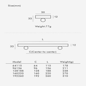 Nurlin 단단한 황동 공 발 골동품 캐비닛 손잡이 긴 문 당겨 T-바 주방 휴대품 보관소 옷장 핸들 바
