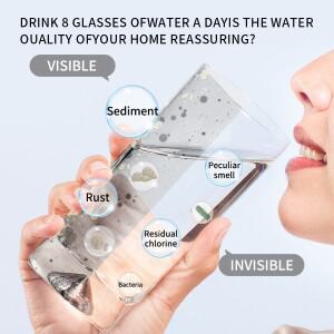 EIREE 가정용 정수기 직수형 싱크대 하부 설치 6단계 여과 시스템 주방용 필터