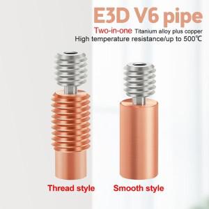 열차단 바이메탈 티타늄 합금 구리 스로트, 1.75mm Prusa i3 핫엔드 히터 블록, 3D 프린터 부품, V6