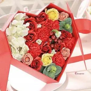 플라워 카네이션 비누꽃 용돈 꽃다발 박스 기념일 돈박스 카네이션용 선물bcd183