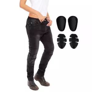 Skylinewears 여성용 강화 오토바이 라이딩 청바지 바이커 레이싱 팬츠 아라미드 안감 탈착식 패딩 포함 어