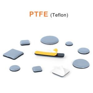 20PCS 글라이더 슬라이딩 가구 발 패드 원형 사각형 PTFE 테플론 접착 의자 테이블용 무버