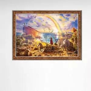 1000피스액자 1000피스 노아의 방주 직소퍼즐 앤틱골드액자포함