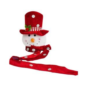 크리스마스 축제 장식품 눈사람 트리 토퍼 플러시 패브릭 휴일 홈 파티용