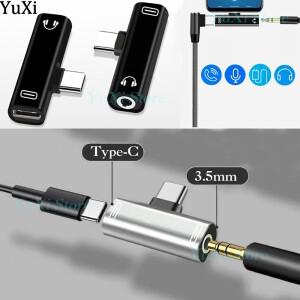 호환 1Pc USB Type-C  3.5mm 잭 변환기 이어폰 오디오 어댑터 남성 여성 Aux 헤드폰
