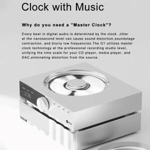 호환 SMSL G1 외부 마스터 클럭  OCXO 쿼드 채널 정확도 ±3 Ppb 10MHz 출력 오디오 디코드 CD 플레이어용