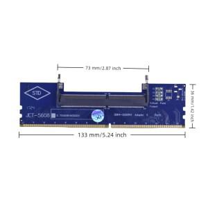 호환 TISHRIC DDR3 메모리 RAM 커넥터 어댑터 노트북에서 데스크탑 카드로 변환 SO-DIMM에서 PC