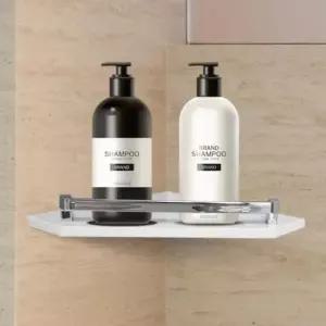 [SBD] 코너선반 욕실 가이드바 화이트 인조대리석