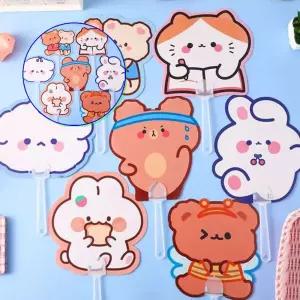 쌍문상회 지금 필요한 캐릭터부채 가벼운 GF 여름 휴대용 손잡이 바람용품