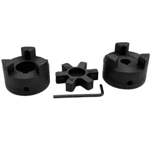 Saelno 1/2인치에서 1인치 L095 유연한 3피스 L-Jaw 커플링 세트 및 통나무 목재 스플리터용 고무 스파이더