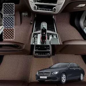 [셀러에이드]벤츠 E클래스 W213 전용 3D 엠보싱 차세대 고무매트 1열2열 세트 (2016~)