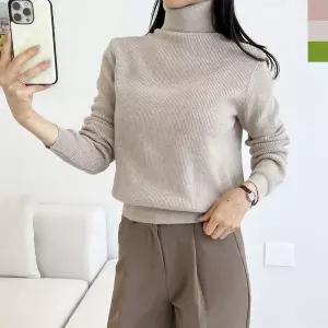 반목 기본티 여자 골지 목폴라 신상 긴팔티셔츠 반팔