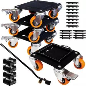 사피터 헤비 듀티 가구 돌리 바퀴 4개가 달린 무버 카본 스틸 패널 무빙 3000파운드 터 툴 세트 안전 상자