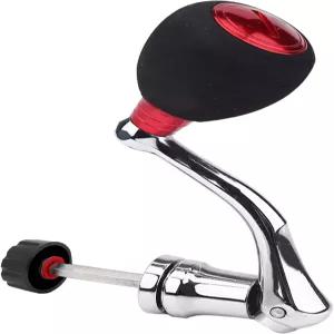 낚시 릴 손잡이 교체용 휠 노브 전동 팔 그립 L-Red