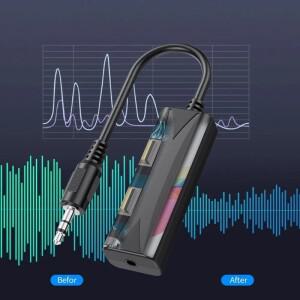 호환 VIKEFON 3.5mm AUX 잭 오디오 간섭 방지 그라운드 루프 노이즈 필터 아이솔레이터 홈 스테레오 카 시