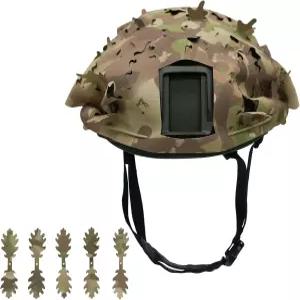 LOOGU 전술 헬멧 커버 통기성 메시 카모 위장 군사 장비 전투에 적합