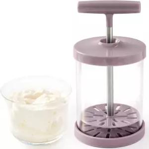수동 휘핑 크림 디스펜서 휴대용 DIY 메이커 미끄럼 방지 실리콘 베이스가 있는 전문 주방 샐러드 드레싱