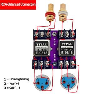호환 E-9818 Permalloy 오디오 신호 변압기 균형변환 아이솔레이터 600600 20Hz-20KHz RCA에 잡힘