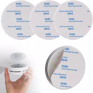 자기 연기 감지기 스티커 패드 접착 3PCS 경보기 고정 마운트 화재 경보 드릴링 자석 홀더 설치 도구 없음