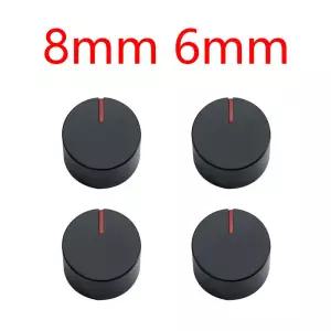 가스레인지부품 부속 2 개 6MM 8MM 가스 스토브 쿠커 오븐 제어 스위치 어셈블리 블랙 버튼