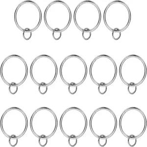 파티킬 14개 커튼 링 아일렛 포함 1.5인치 ID 글라이드 매끄러운 금속 드레이퍼 최대 1 1/4인치 커튼봉