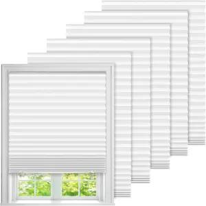 노이고도 6팩 임시 종이 블라인드 24인치 W x 59인치 H 광 필터링 12개의 클립이 있는 윈도우 무선용