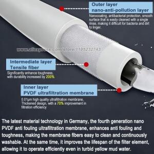 1500L-2500L 대용량 직수형 스테인리스 가정용 주방 수도꼭지 정수 필터