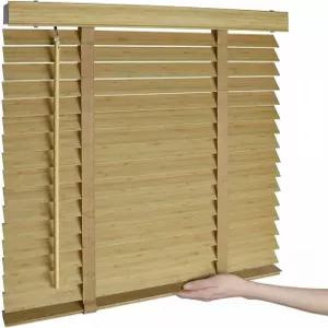 무선 2인치 대나무 블라인드 실내 창문 조명 필터링 수평 셔터 침실 거실 사무실 및 아파트를 위한 방