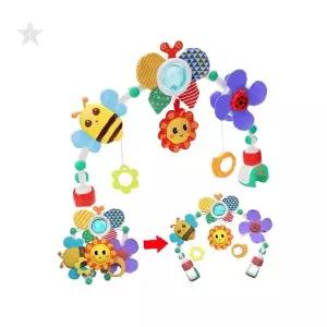 차량 외출용 유아 모빌 장난감 유모차 카시트 거치 감각 발달 놀이 완구 아기 인형