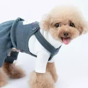 애견올인원 강아지외출복 애견멜빵 올인원 패션골덴멜빵 XS-3XL