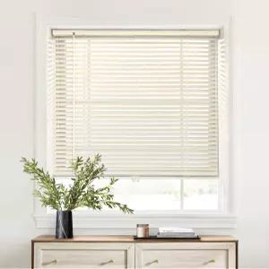 LazBlinds 무선 1인치 알루미늄 수평 미니 블라인드 윈도우용 조명 필터링 크기 21인치 W x 48인치 H 크림