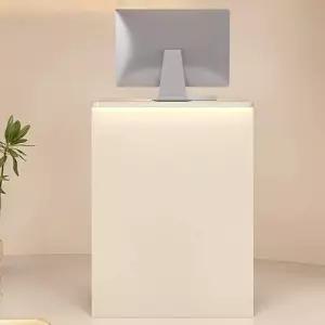 접수 데스크 심플리티 프론트 카운터 접수실 테이블 잠금 서랍이 있는 로비 소매 계산대 베이지