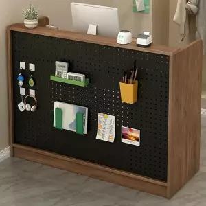 리셉션 데스크 천공 보드가 있는 모던 프론트 룸 테이블 잠금 서랍이 리테일 계산대 로비 뷰티 살롱용