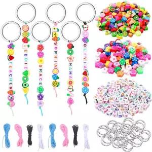 비즈공예 43199398개 멀티 컬러 폴리머 클레이 비즈 문자 팔찌 키 체인 에