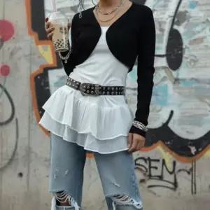 [다잇템] 여자 얇은 슬리브리스 프릴 코디 내의 SS 나시