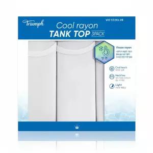 트라이엄프 남성 인견 런닝 3매 화이트 사이즈95