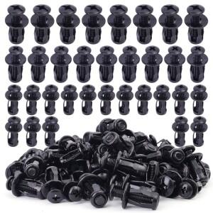 자동차 번호판 장착 나사 확장 너트 탄소강 블랙 고정 장치 리테이너 범용 외부 프레임 브래킷 도구