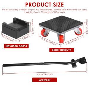 5/7개 가구 이동 도구 세트 무거운 물건 롤러 360도 회전 ° 바퀴 전문 소파